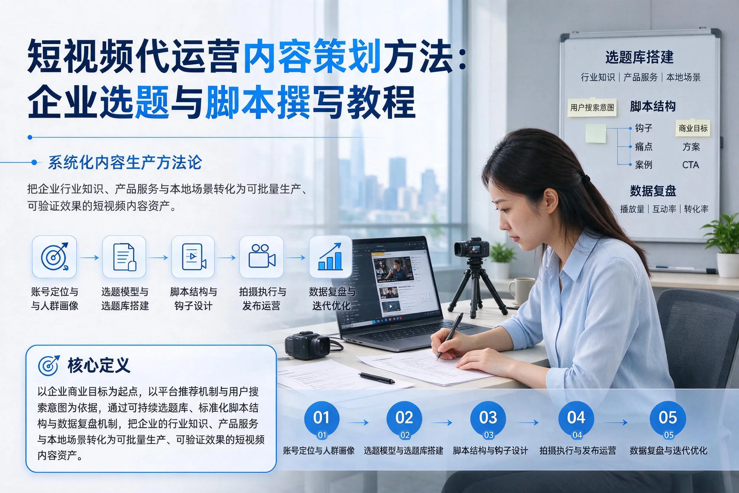 短视频代运营内容策划方法：平顶山企业选题与脚本撰写教程