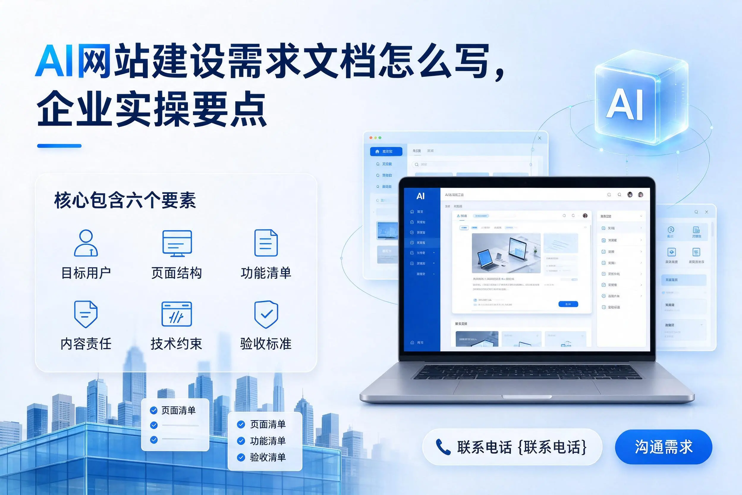 AI网站建设需求文档怎么写,平顶山企业实操要点
