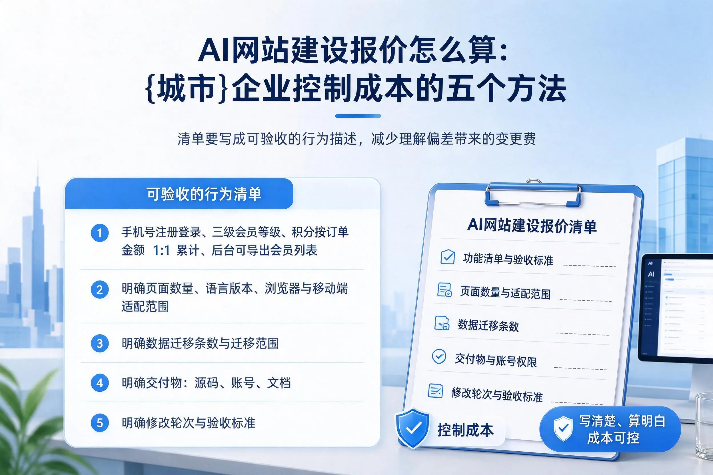 AI网站建设报价怎么算:平顶山企业控制成本的五个方法